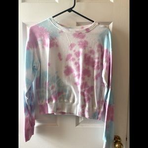 SO lounge life crew neck tie dye sweater